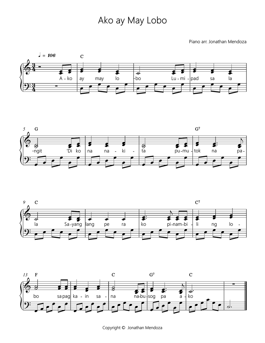 Traditional Tagalog Folksong Collection 1 Unison Choir scores gallery preview page 2