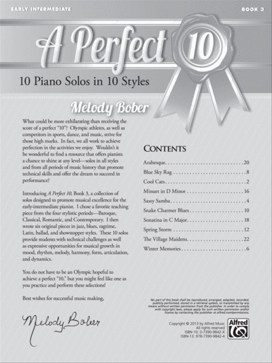 A Perfect 10, Book 3 Piano Solo scores gallery preview page 2