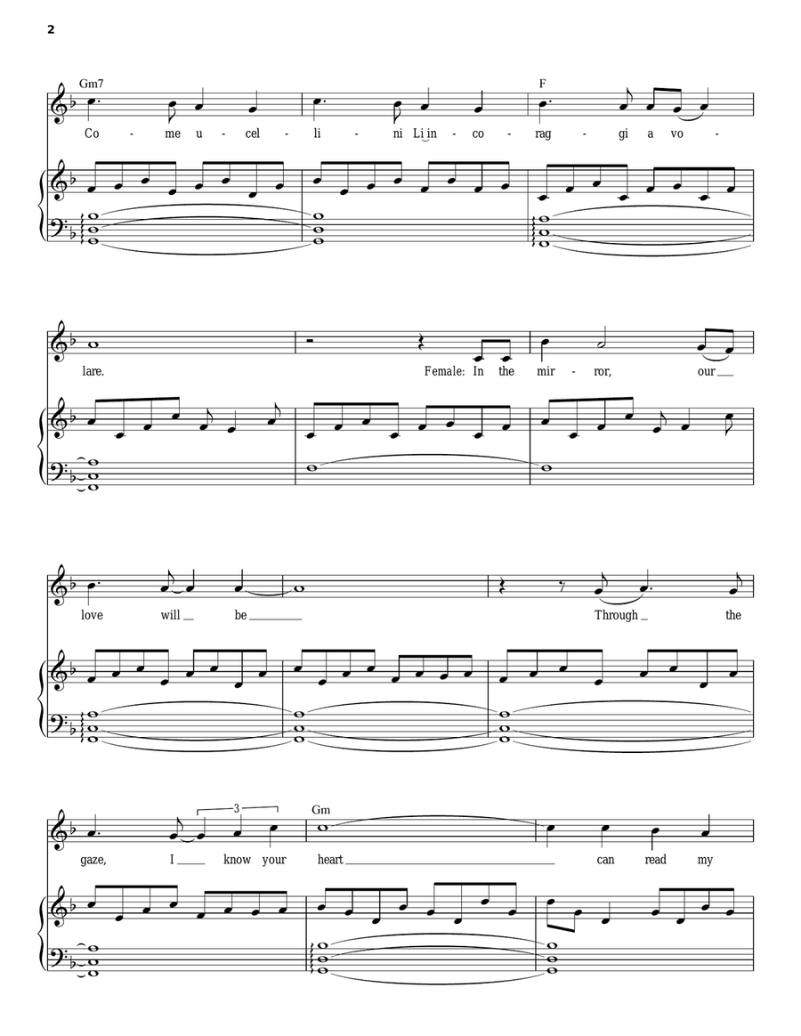 Nei Tuoi Occhi Nei Tuoi Occhi Piano, Vocal, Guitar scores gallery preview page 2