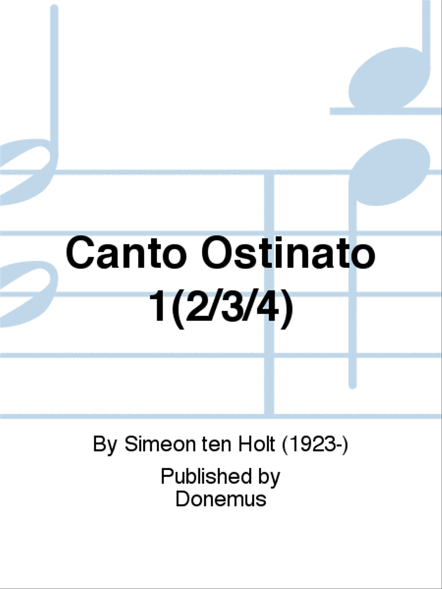 Canto Ostinato 1(2/3/4) Piano Solo scores gallery preview page 1