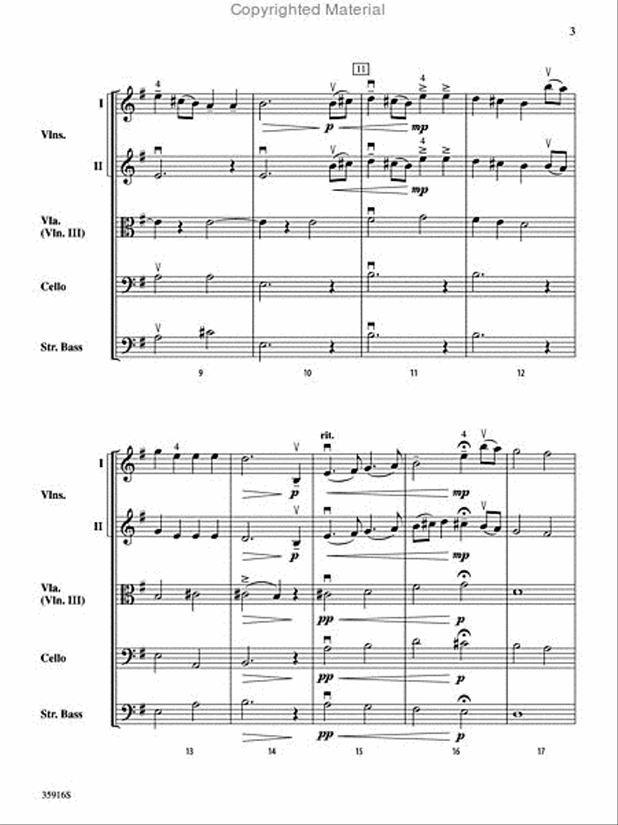 Song Without Words Song Without Words String Orchestra scores gallery preview page 3