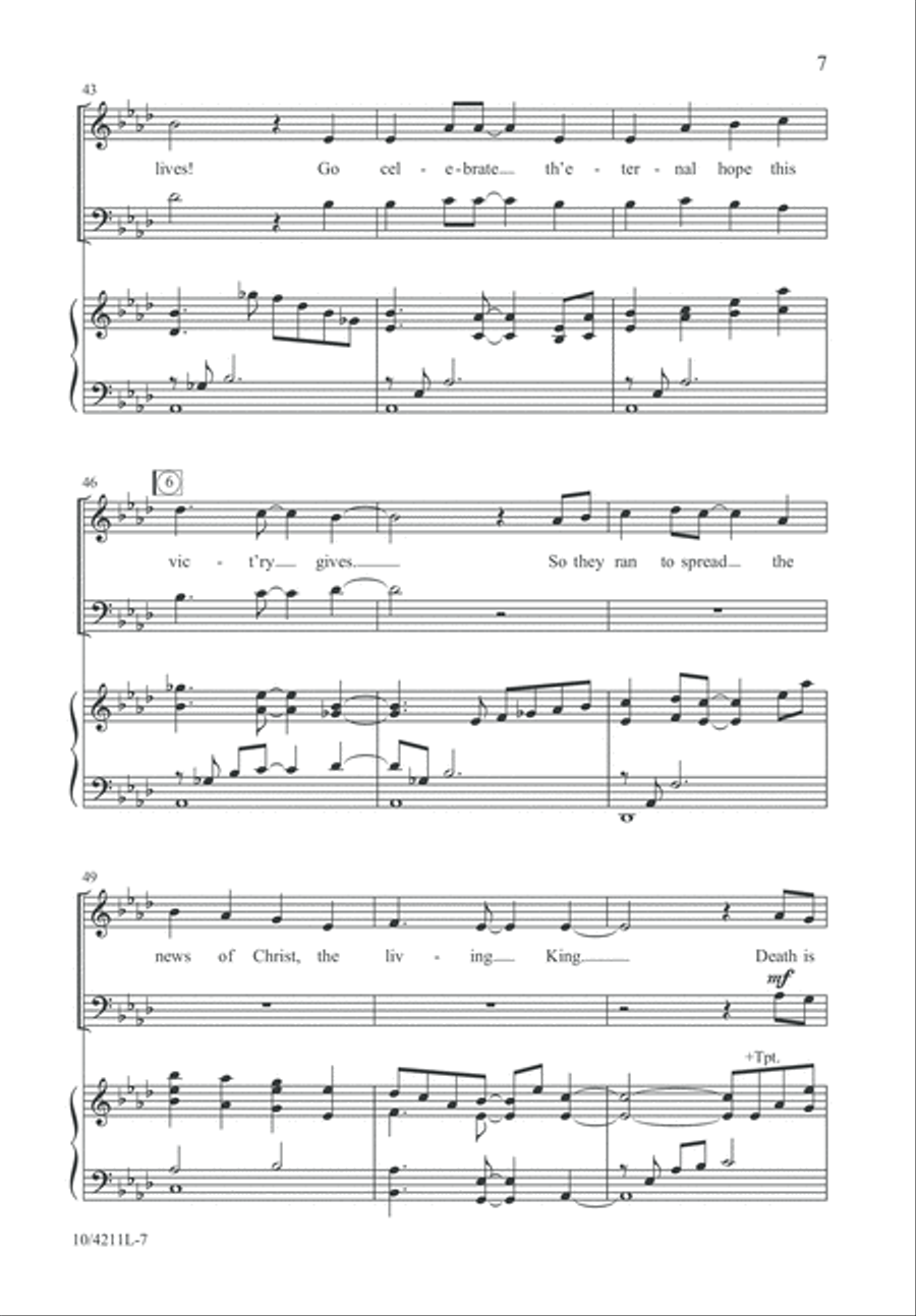 The Tomb Stands Open Wide 4-Part scores gallery preview page 8