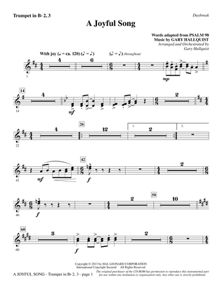 A Joyful Song - Bb Trumpet 2,3