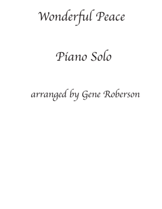 Book cover for Wonderful Peace. Piano Solo