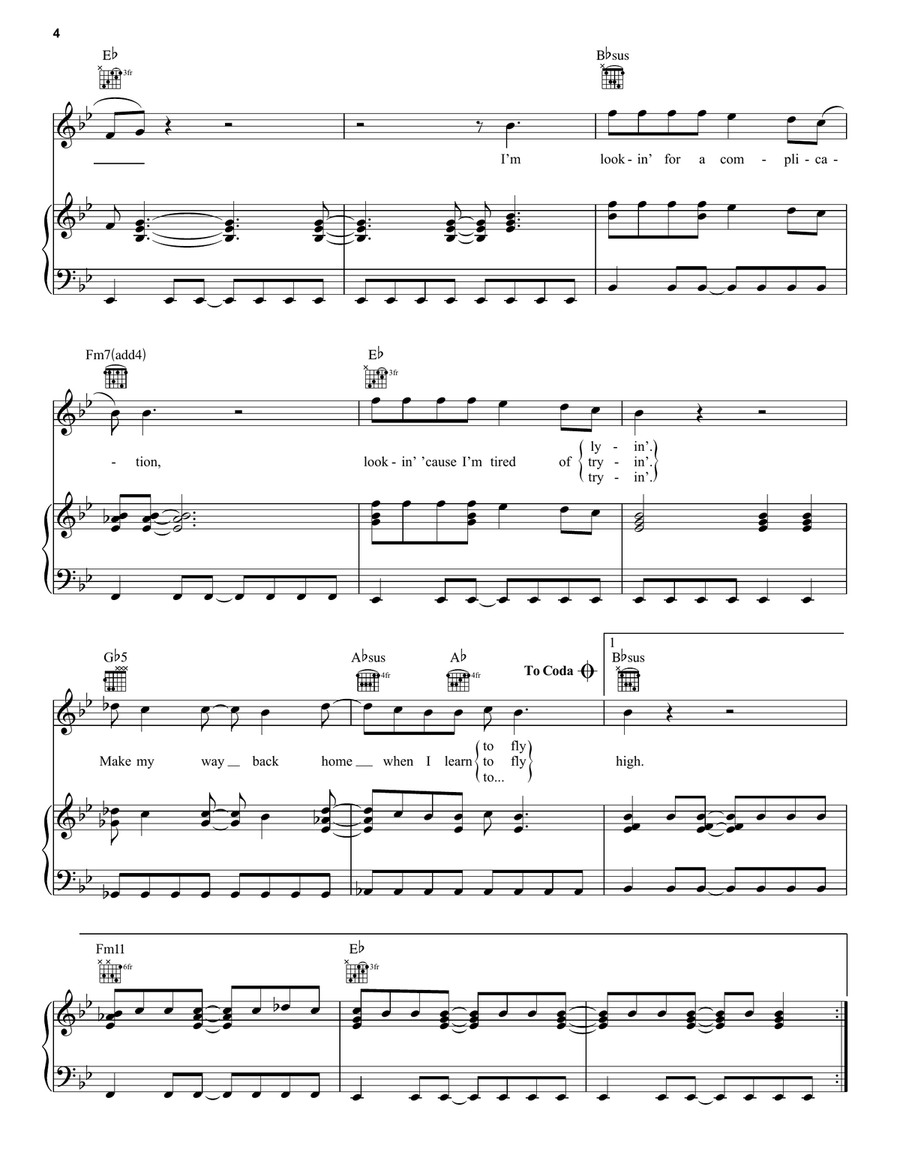 Learn To Fly Acoustic Guitar scores gallery preview page 4
