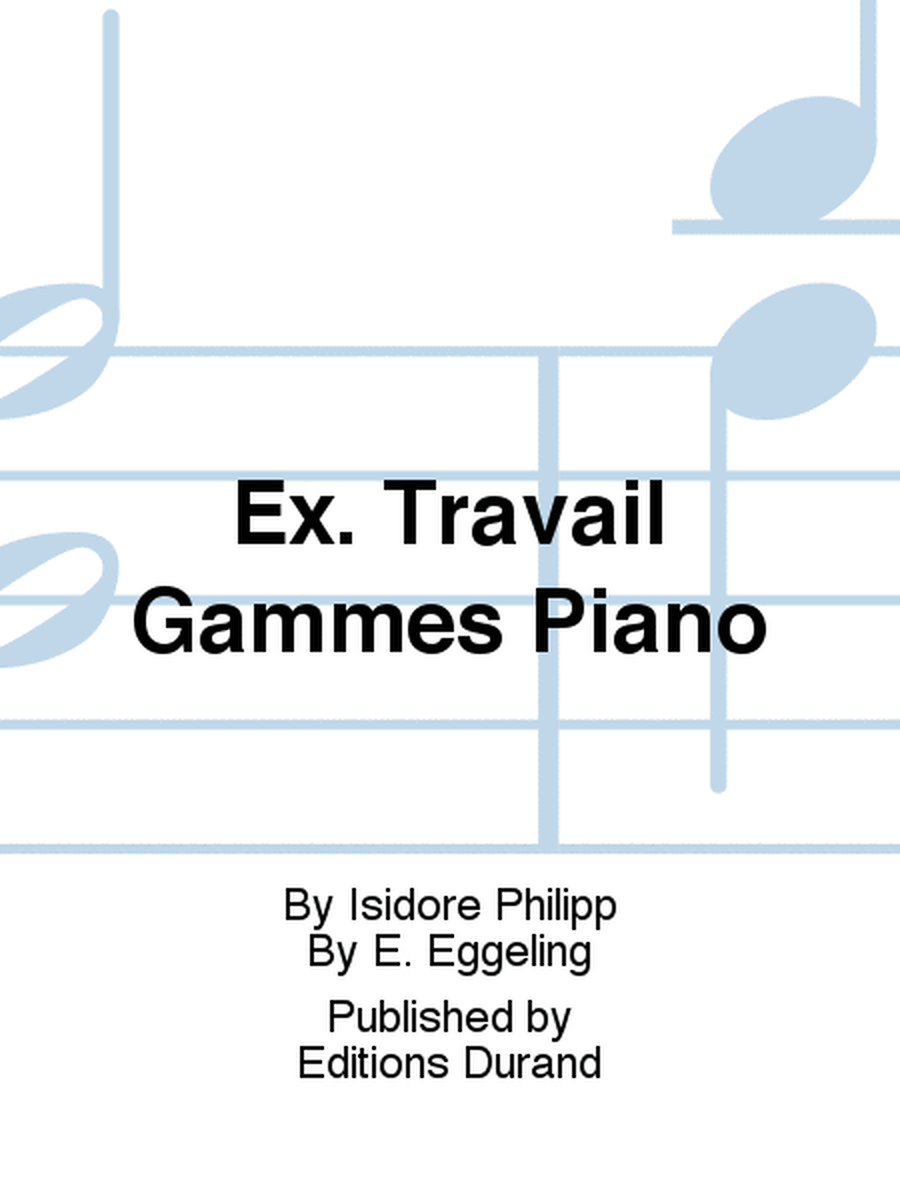 Ex. Travail Gammes Piano