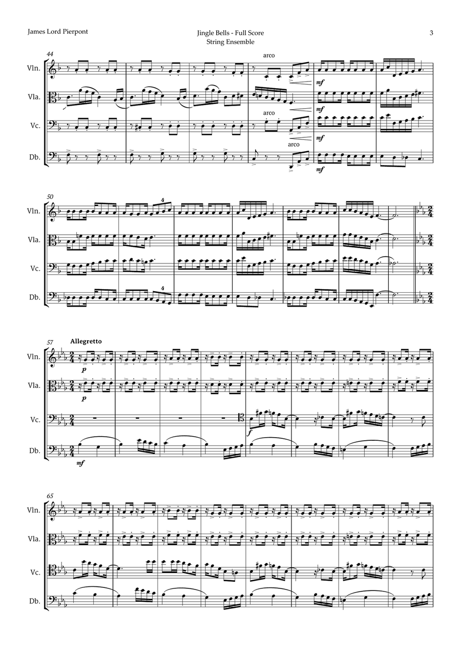 5 Christmas Songs for String Ensemble plus one Bonus Chamber Music scores gallery preview page 4