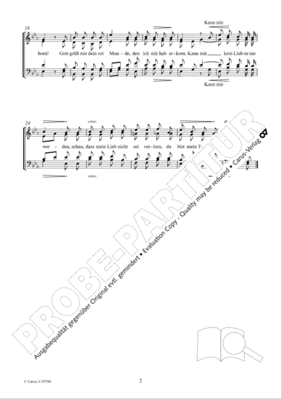 Wach auf, meins Herzens Schone 4-Part scores gallery preview page 3