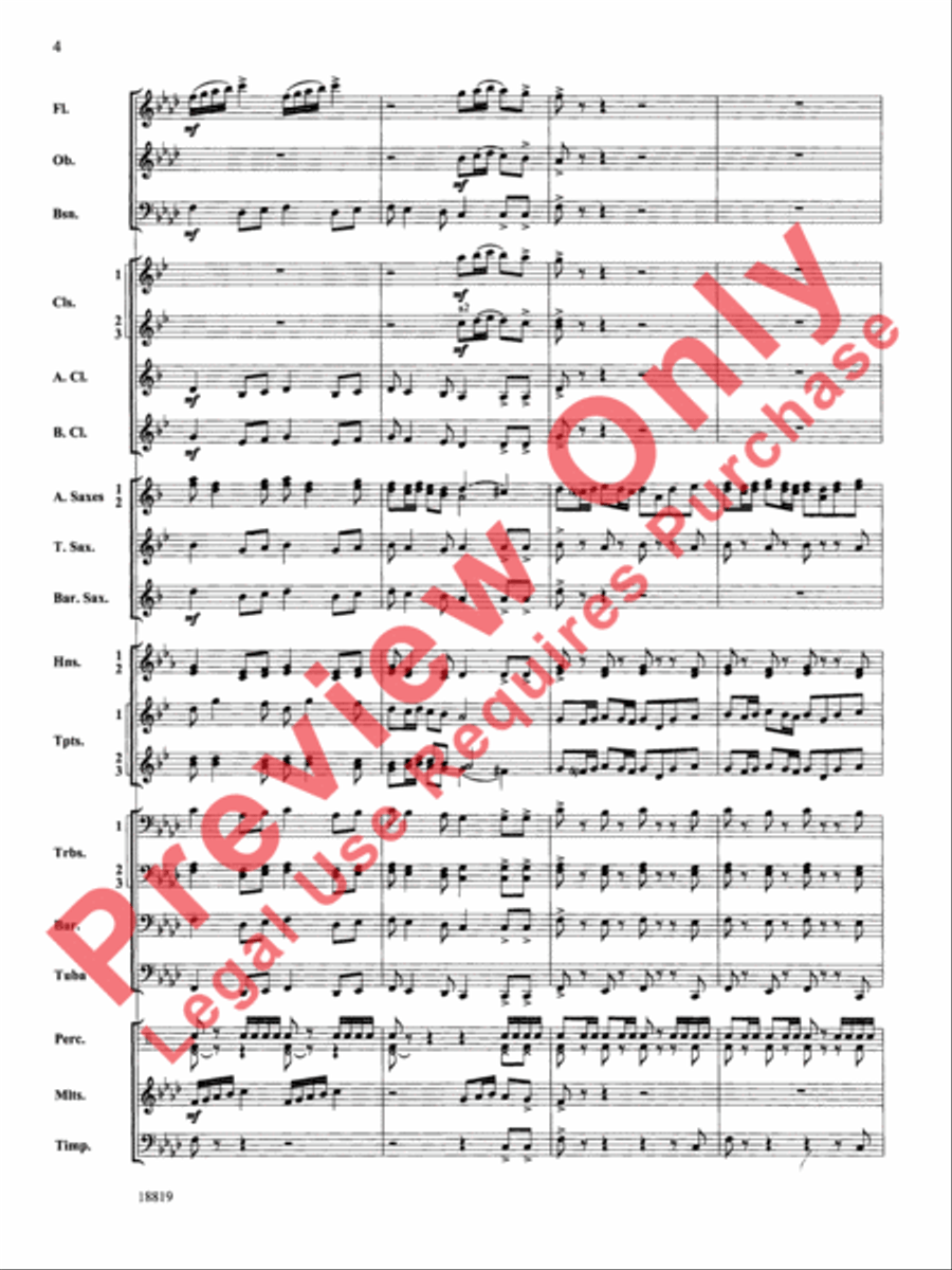 Grays Harbor March Concert Band scores gallery preview page 5