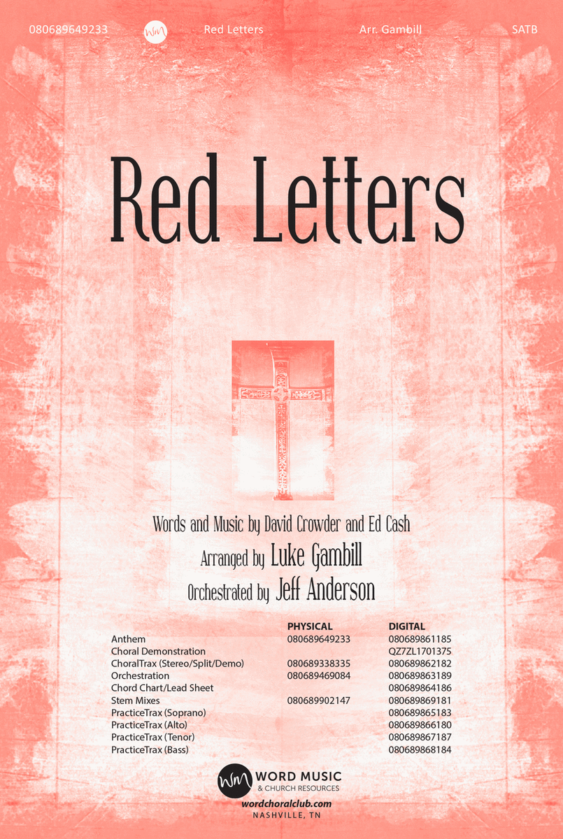 Red Letters - CD Choral Trax