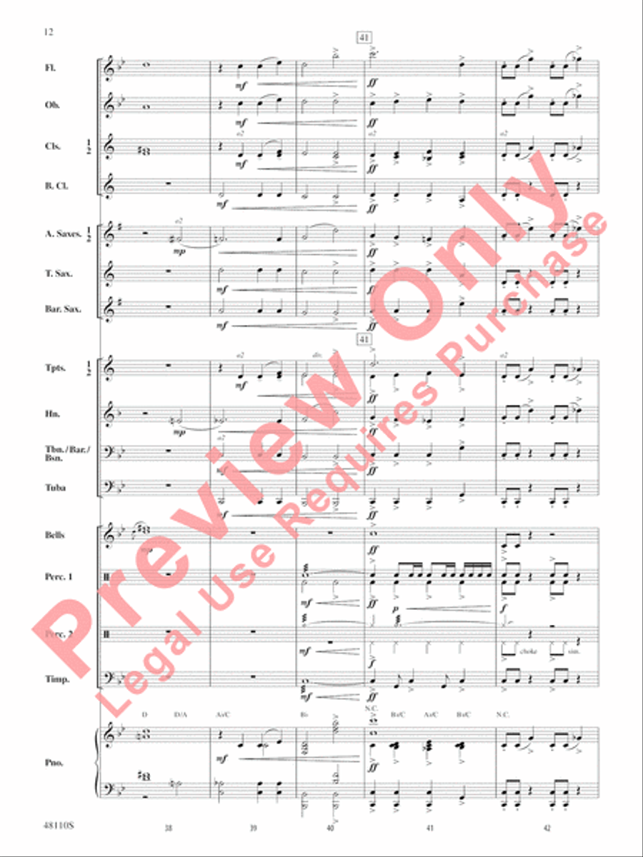 Escape from Thunder Mountain Concert Band scores gallery preview page 13