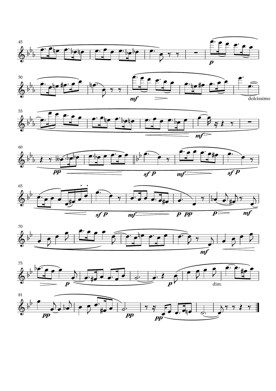 Sicilienne Op.78 for flute and piano Flute Solo scores gallery preview page 2