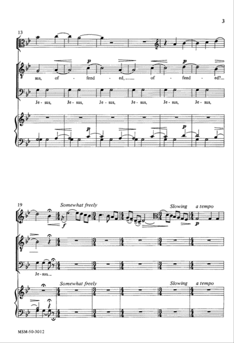 Ah, Holy Jesus Ah, Holy Jesus 4-Part scores gallery preview page 3