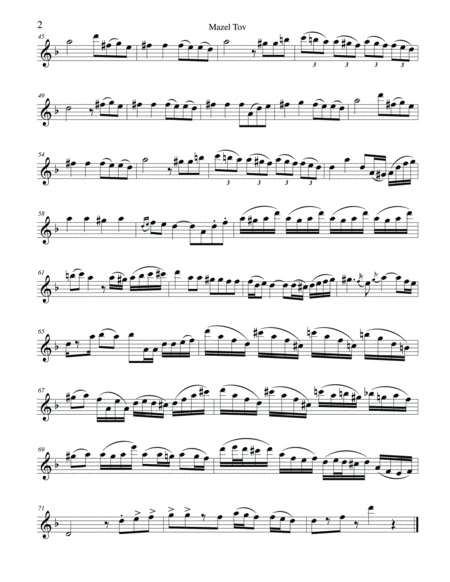 Mazel Tov - For Clarinet Quartet image number null