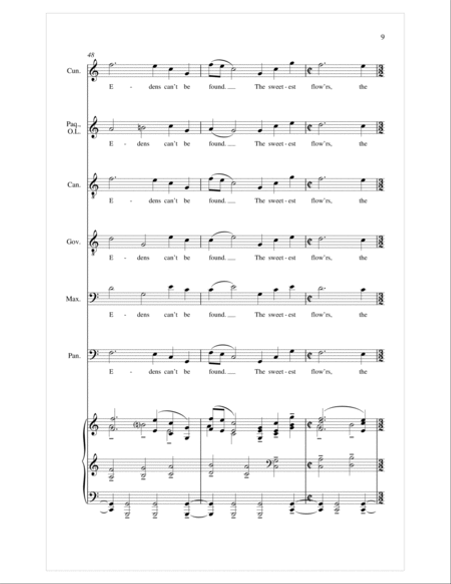 Make Our Garden Grow 4-Part scores gallery preview page 6