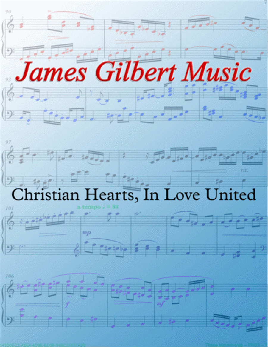 Christian Hearts, In Love United Organ Solo scores gallery preview page 1