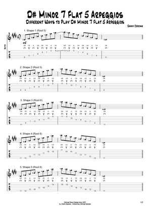 D# Minor 7 Flat 5 Arpeggios (5 Ways to Play)