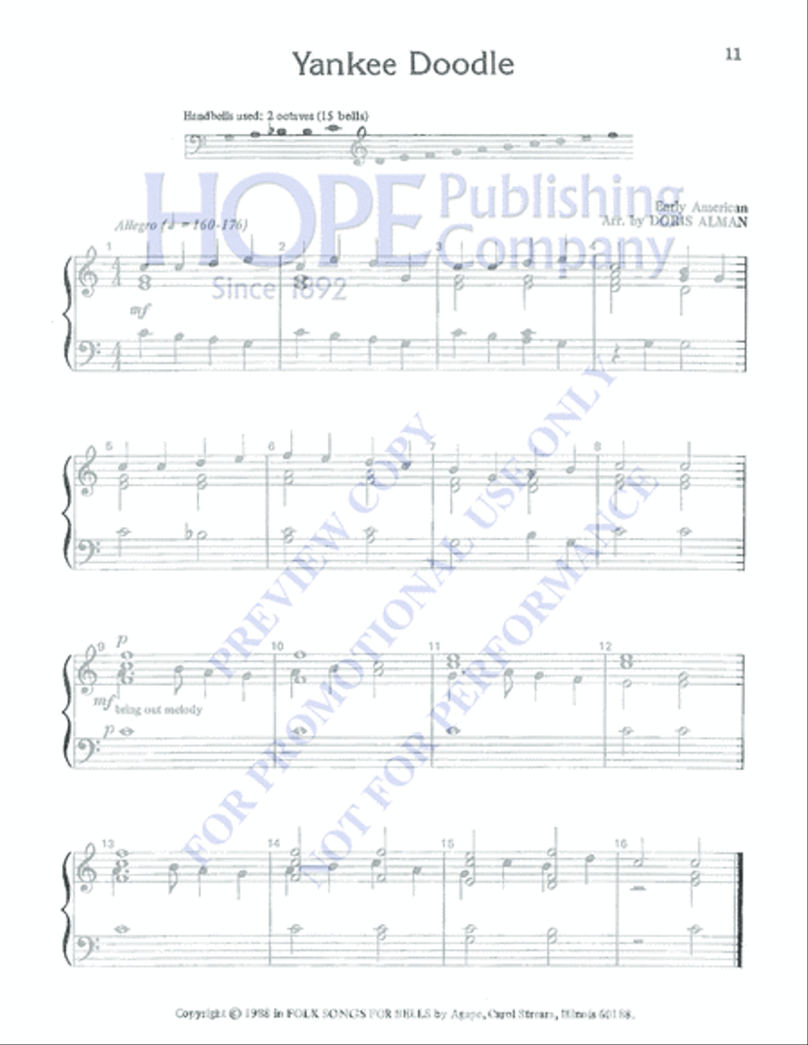 Folk Songs for Bells Folk Songs for Bells 2-Octaves scores gallery preview page 12