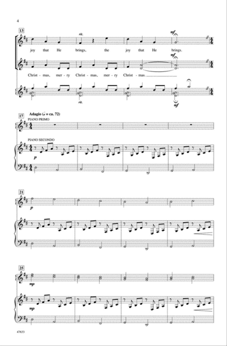 Christmas Canon Choir scores gallery preview page 2