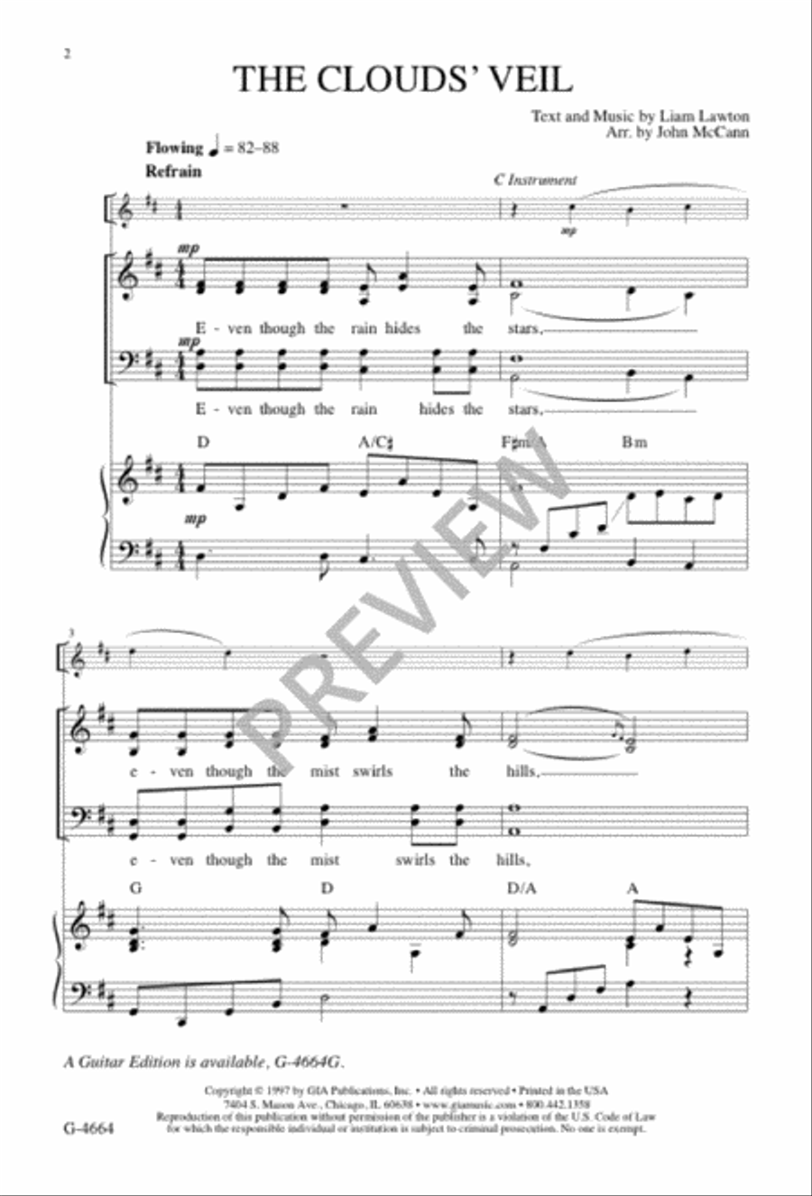 The Clouds' Veil 4-Part scores gallery preview page 2