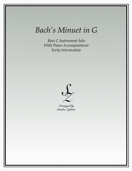 Bach's Minuet In G (bass C instrument solo) image number null