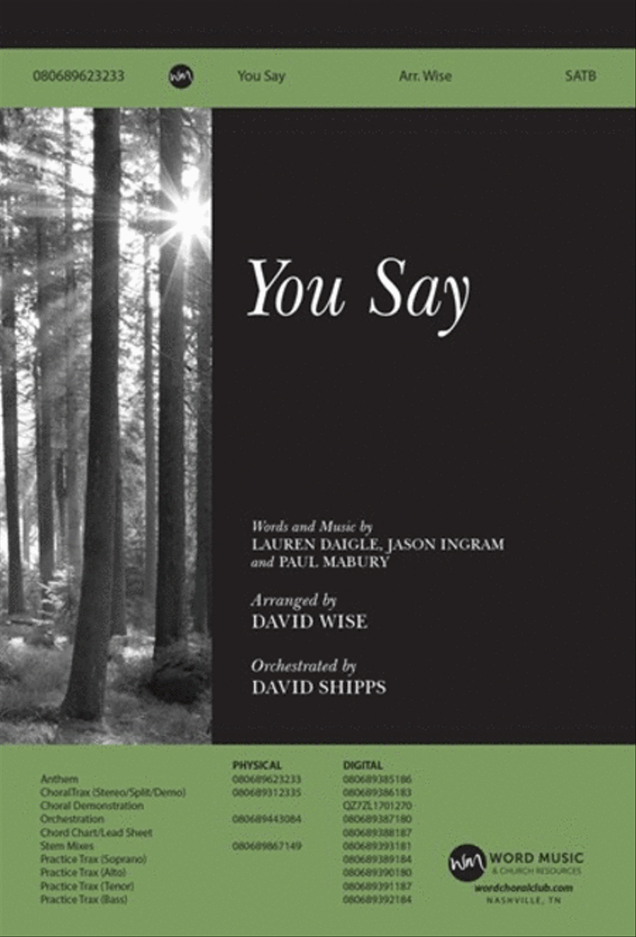 You Say - CD ChoralTrax You Say - CD ChoralTrax Choir scores gallery preview page 1