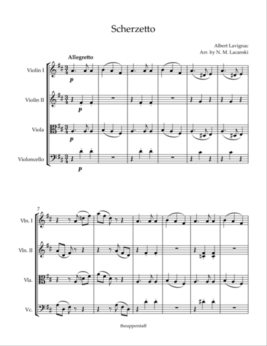 Scherzetto String Quartet scores gallery preview page 2