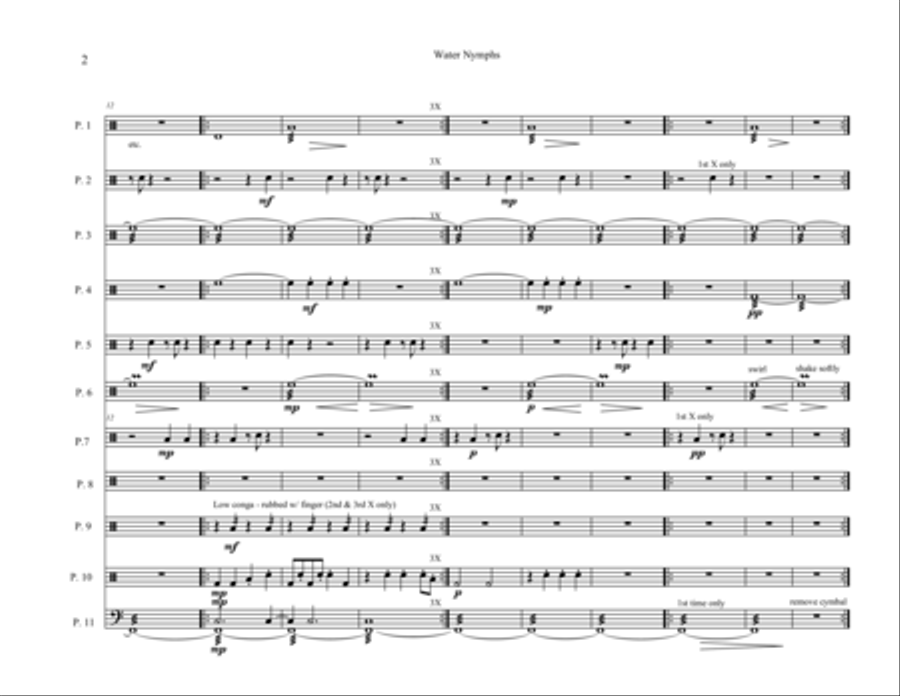 Water Nymphs Percussion Ensemble scores gallery preview page 2