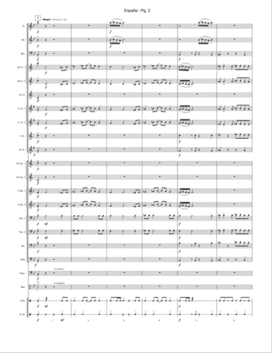 Espana (Concert Band) Concert Band scores gallery preview page 3