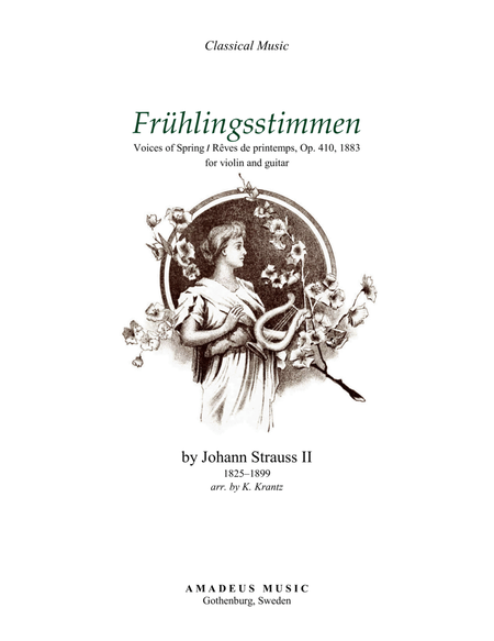 Frühlingsstimmen / Voices of Spring for violin and guitar (A/Bb major) image number null