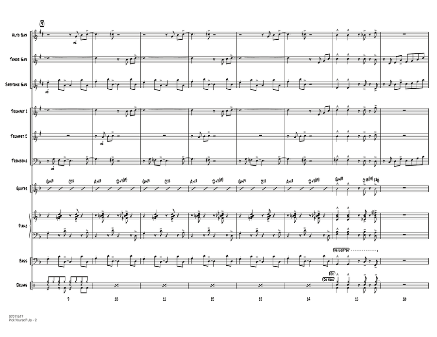 Pick Yourself Up - Conductor Score (Full Score) Jazz Ensemble scores gallery preview page 2
