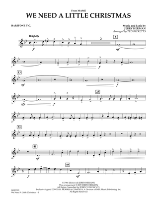 We Need a Little Christmas (from "Mame") - Baritone T.C.