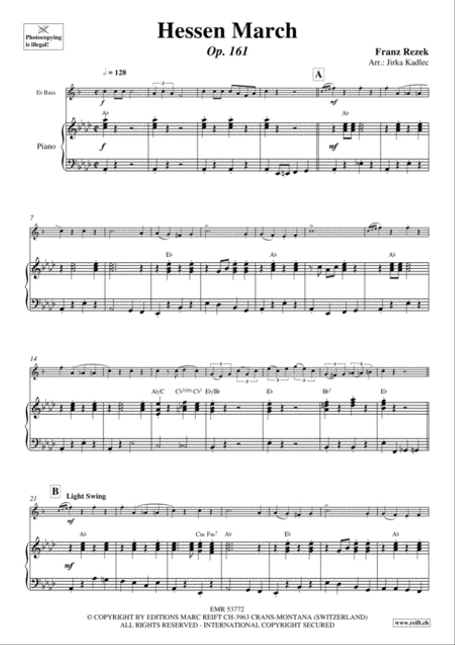 Hessen March Hessen March Piano Accompaniment scores gallery preview page 4