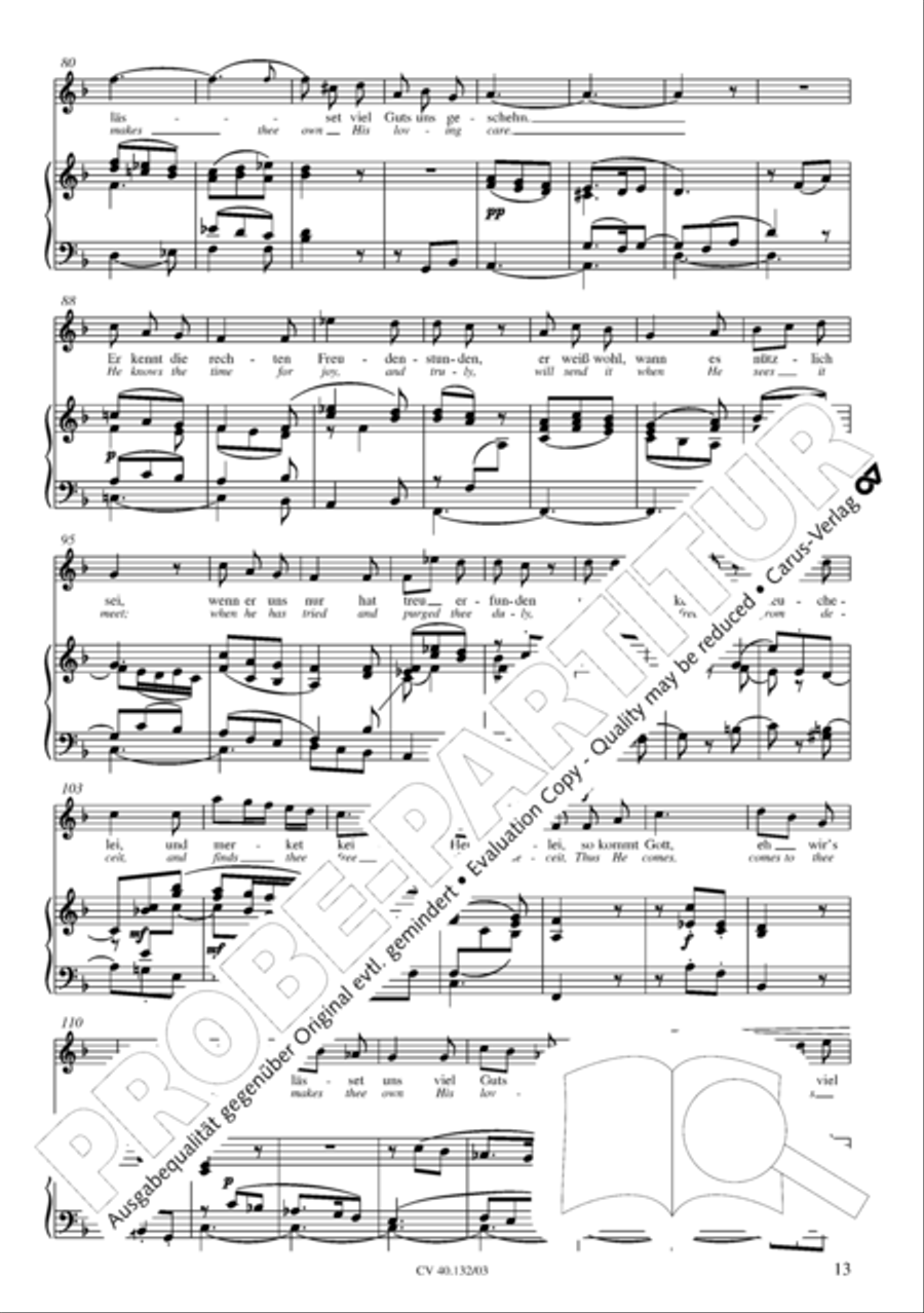 All those who seek God's sov'reign guidance (Wer nur den lieben Gott lasst walten) 4-Part scores gallery preview page 14