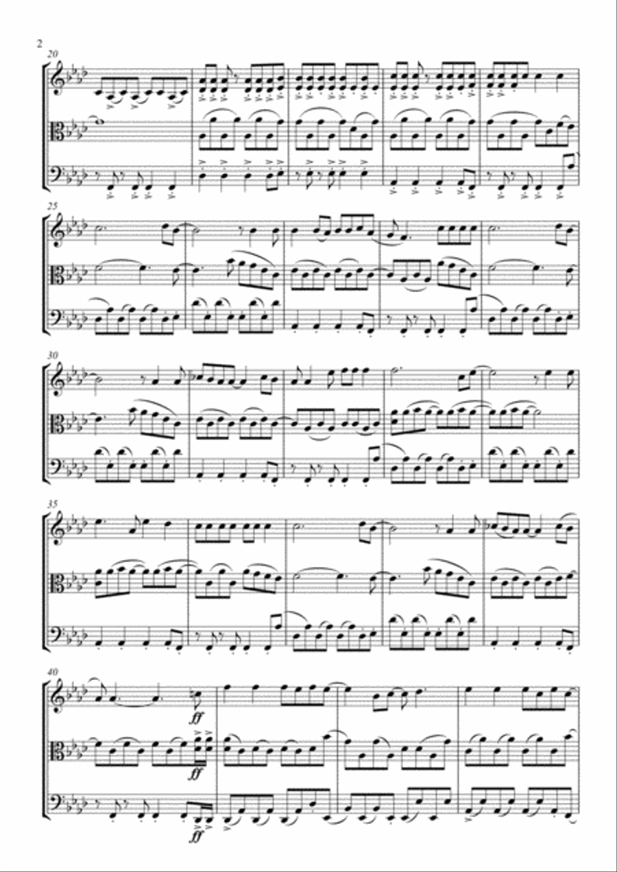 Viva La Vida String Trio scores gallery preview page 2
