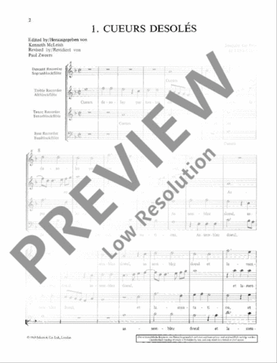 Cueurs desolés Cueurs desolés Recorder scores gallery preview page 3