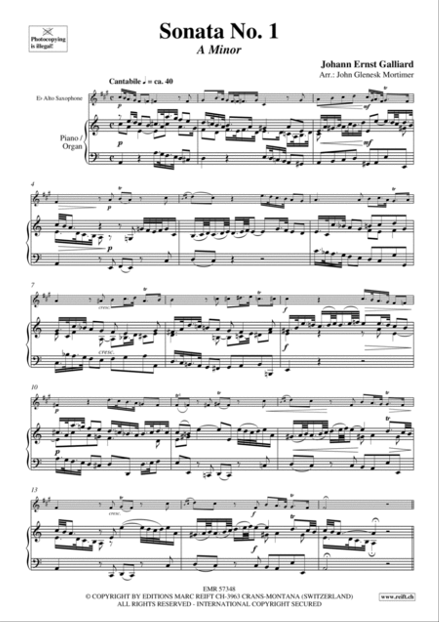 Sonata No. 1 Sonata No. 1 Alto Saxophone scores gallery preview page 4