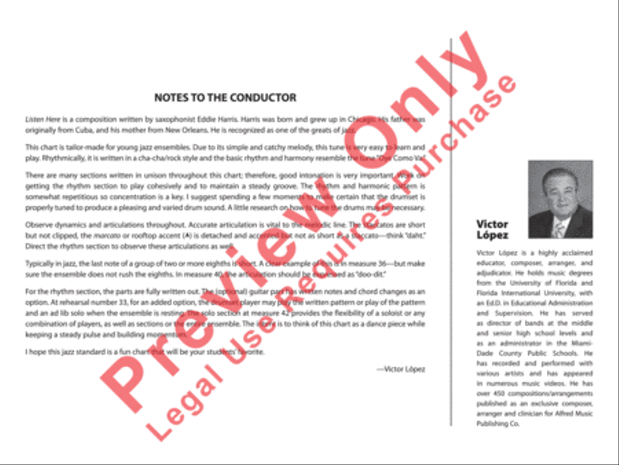 Listen Here Jazz Ensemble scores gallery preview page 3