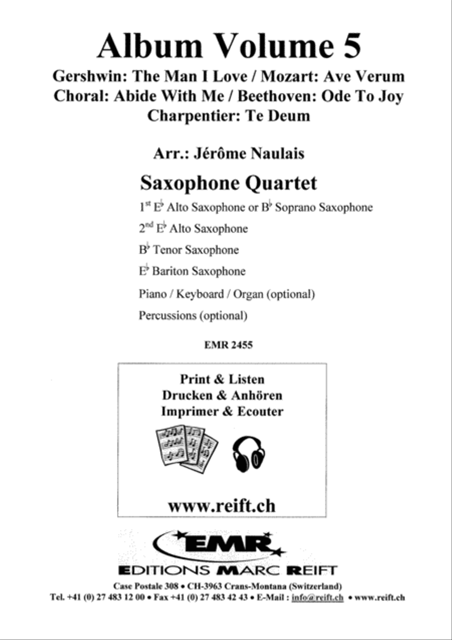 Album Volume 5 Saxophone Ensemble scores gallery preview page 2