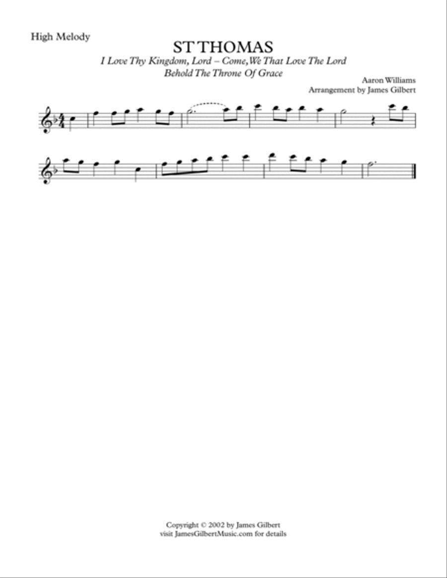 ST THOMAS (I Love Thy Kingdom, Lord) Small Ensemble scores gallery preview page 3