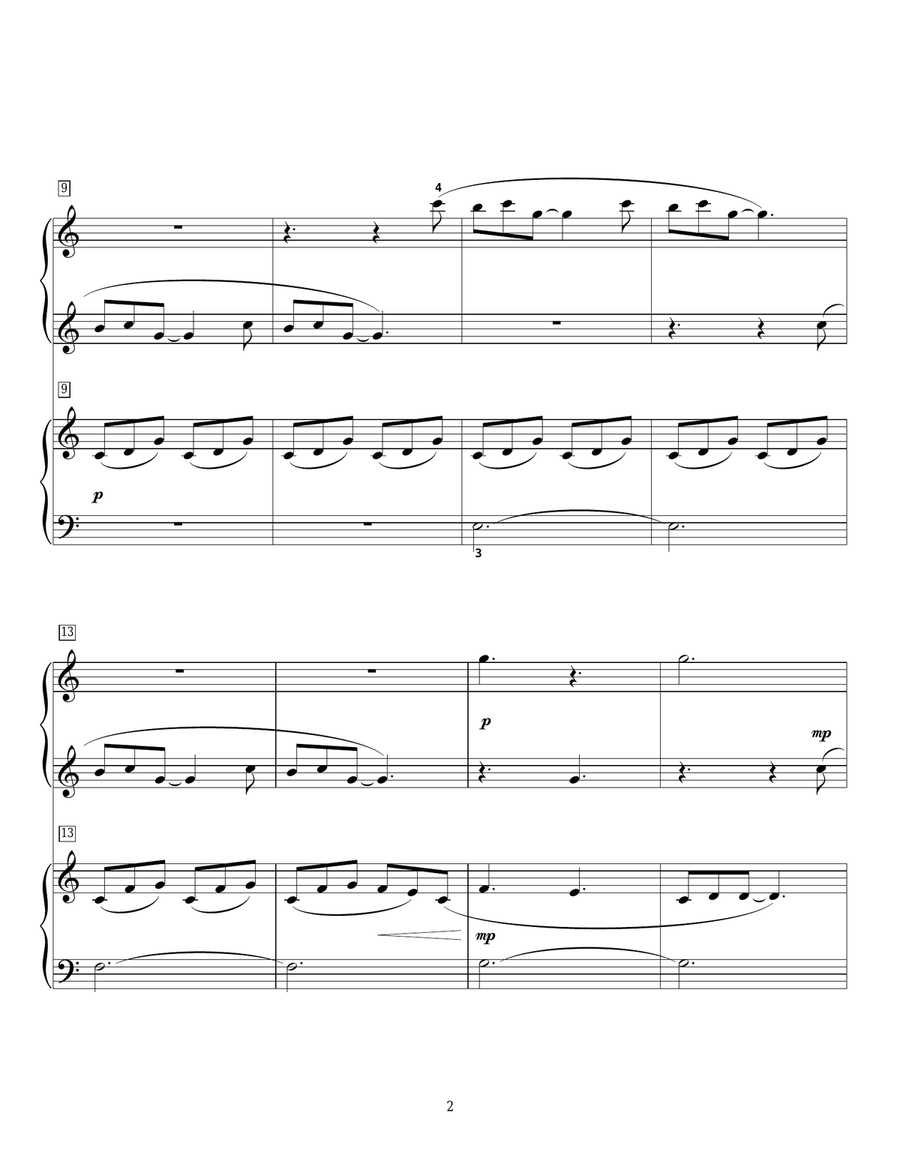 It Must Have Been The Mistletoe (Our First Christmas) (arr. Phillip Keveren) Piano Duet scores gallery preview page 2