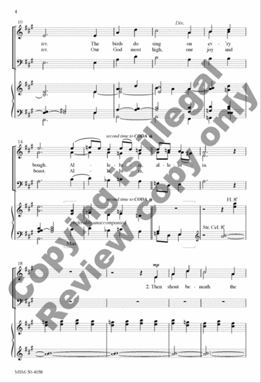 Hilariter (Alleluia): The Whole Bright World Rejoices Now 3-Part scores gallery preview page 8