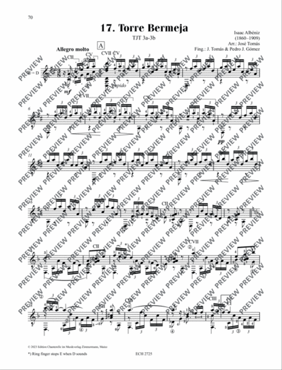 Torre bermeja Guitar scores gallery preview page 2