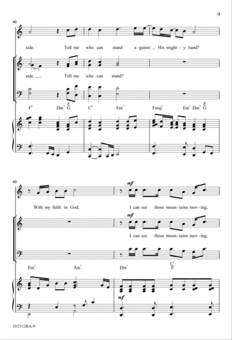 The Lord is on my Side 4-Part scores gallery preview page 9