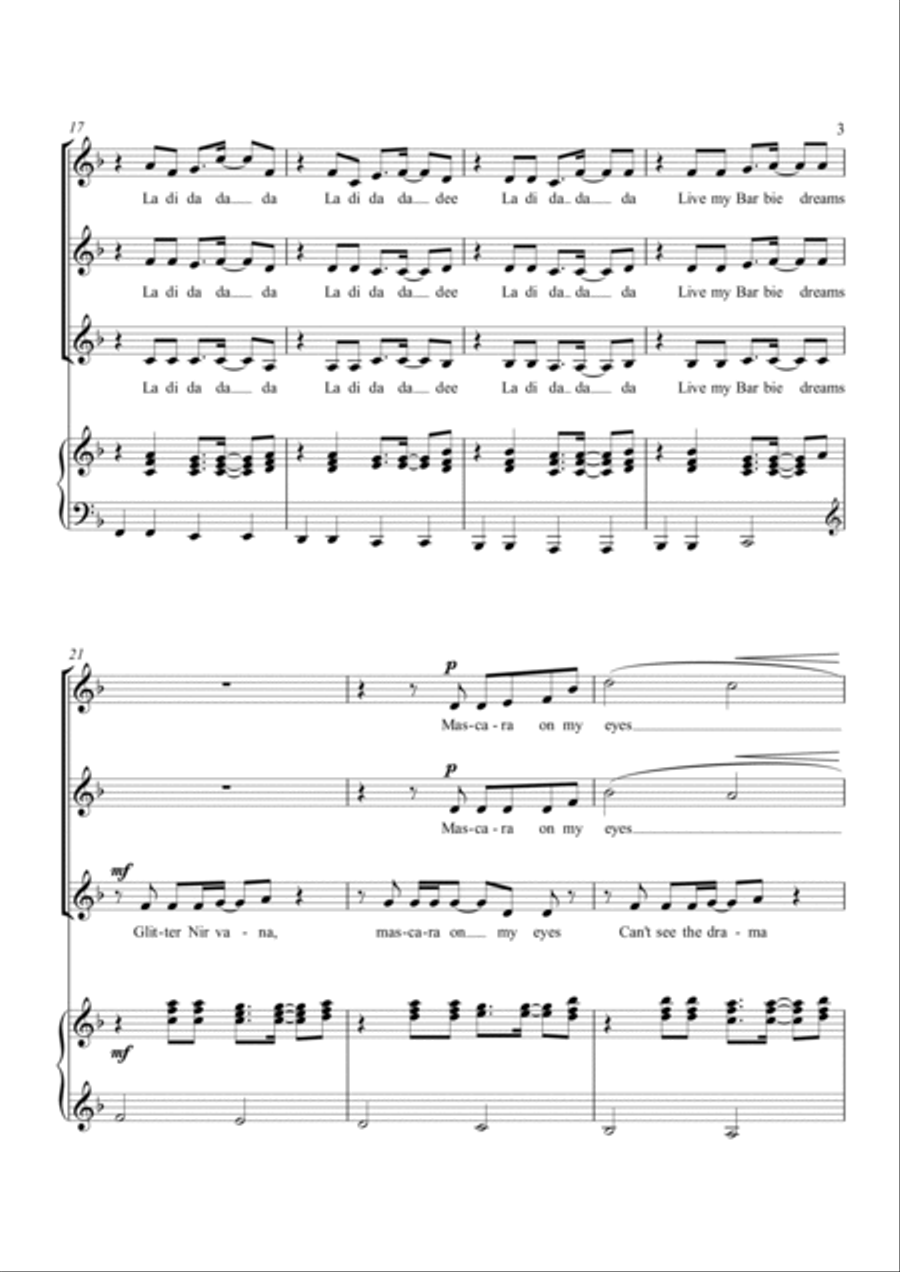 Barbie Dreams Barbie Dreams SSA scores gallery preview page 3