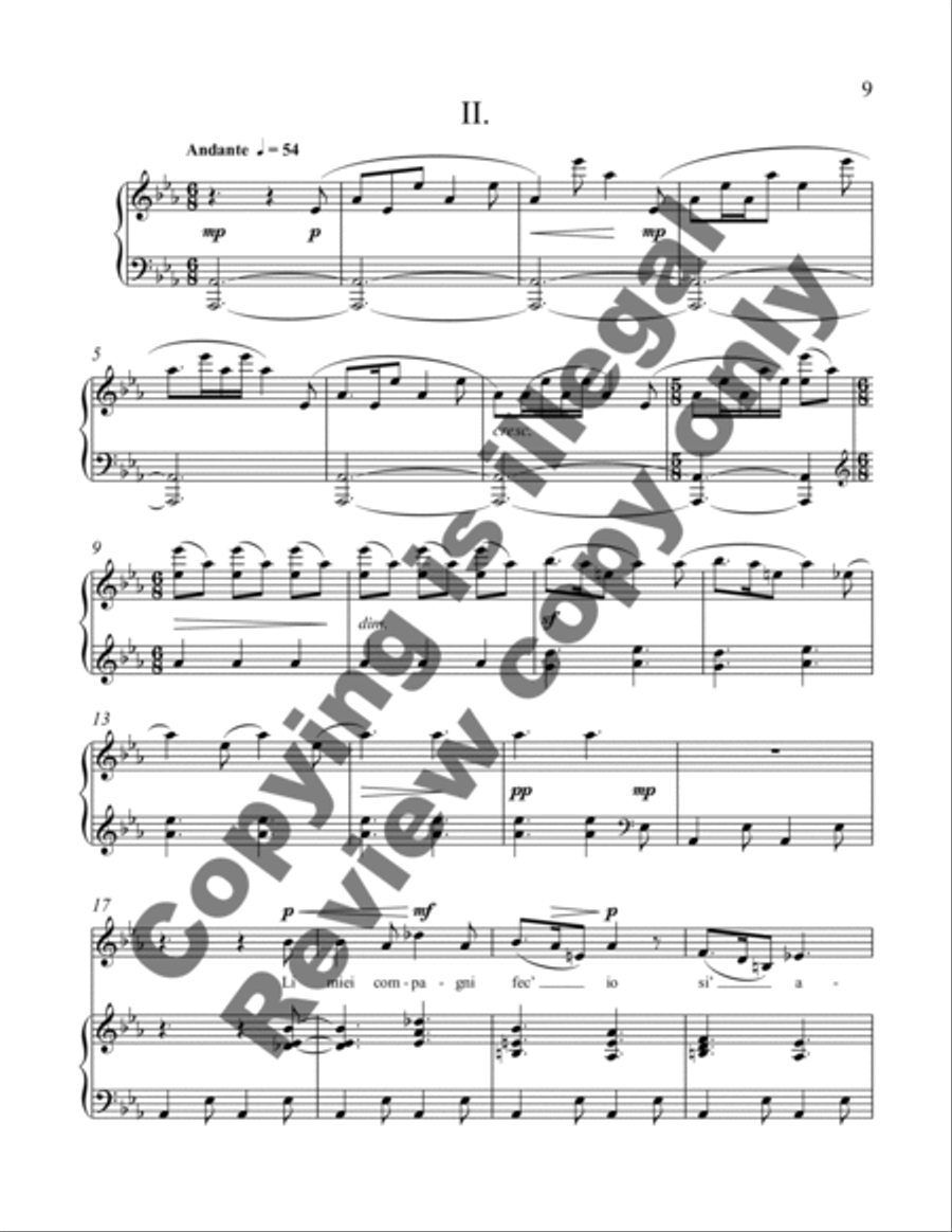 Fatti non foste (Four Songs) Piano, Vocal scores gallery preview page 9