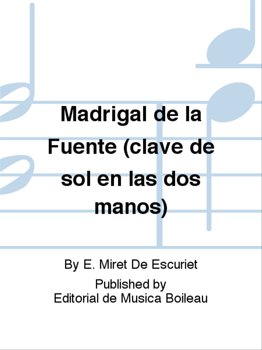 Madrigal de la Fuente (clave de sol en las dos manos) Choir scores gallery preview page 1