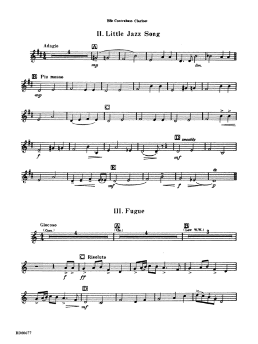 Brookshire Suite: B-flat Contrabass Clarinet Concert Band scores gallery preview page 2