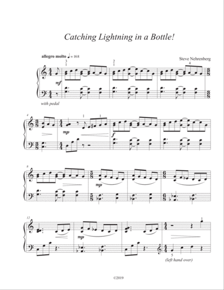 Catching Lightning in a Bottle! Piano Solo scores gallery preview page 2