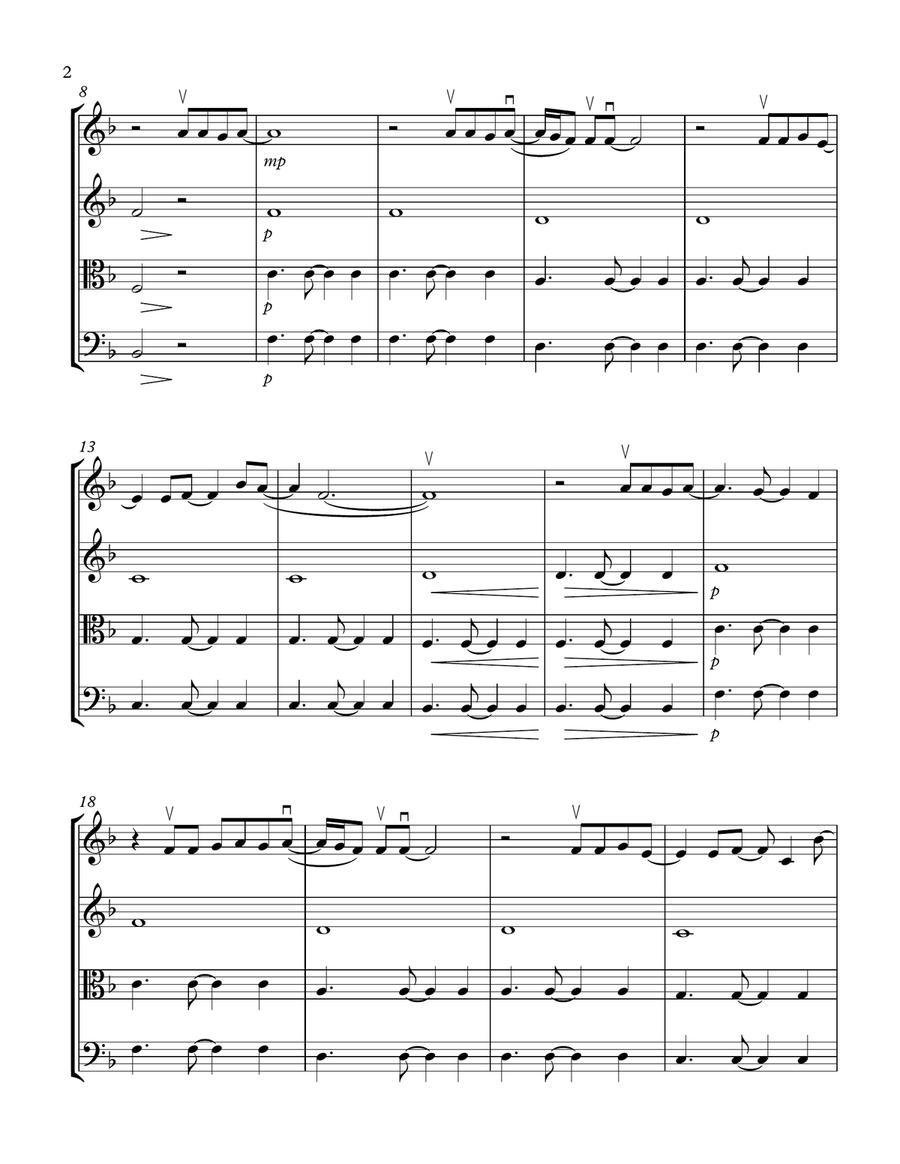 Photograph String Quartet scores gallery preview page 2